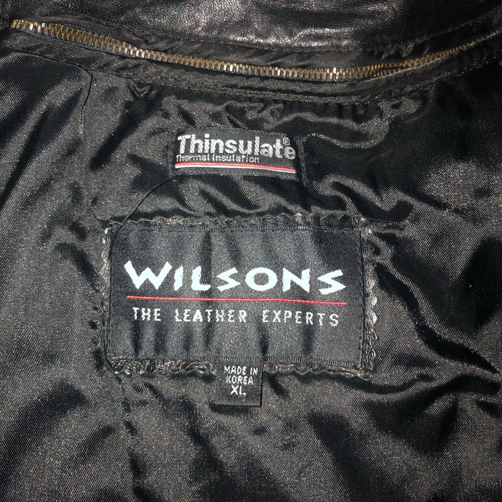 Wilson leather jacket with removable lining.